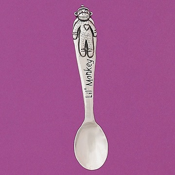 Sock Monkey Baby Spoon by Bonnie Bond - © Blue Pomegranate Gallery