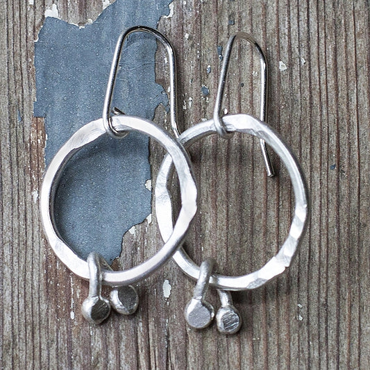 HMQ - Cherries- St. Silver Earrings by McQueen - © Blue Pomegranate Gallery
