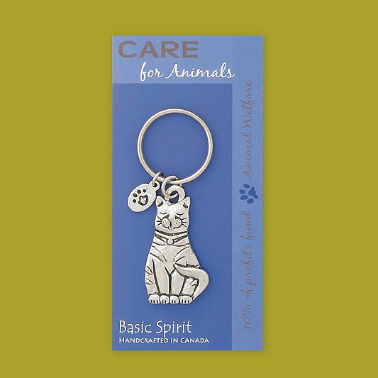 Cat Contribution Keychain by Bonnie Bond - © Blue Pomegranate Gallery