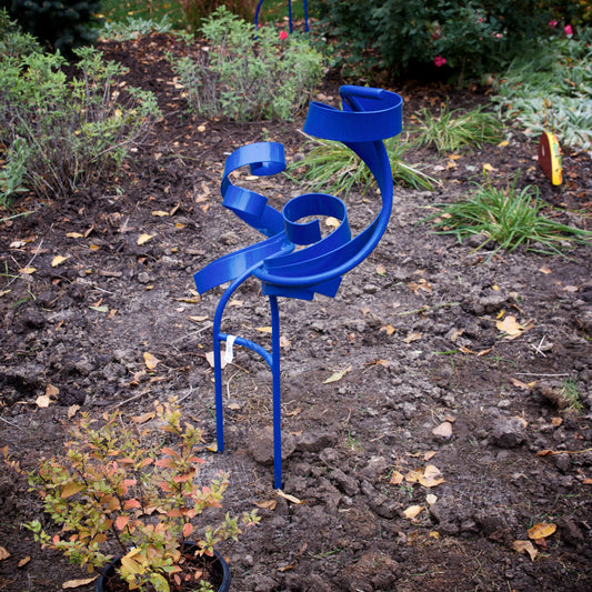 4 ft Blue Wide Boing by Diane Mattern - © Blue Pomegranate Gallery