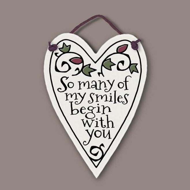 Heart plaque "So Many Smiles" by Michael Macone - © Blue Pomegranate Gallery
