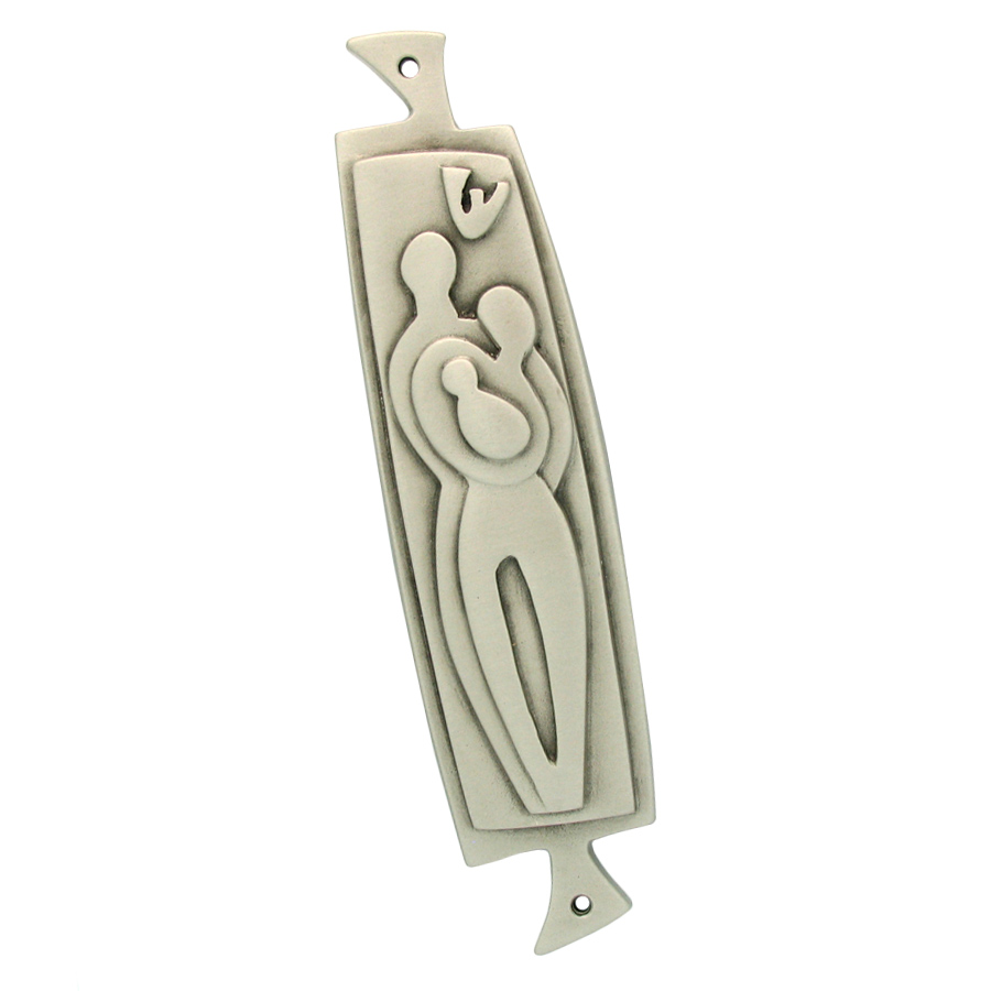 Family Pewter Mezzuzah - Judaica - © Blue Pomegranate Gallery