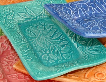 Soap Dish 3.5 x 4.75” by Lorraine Oerth - © Blue Pomegranate Gallery