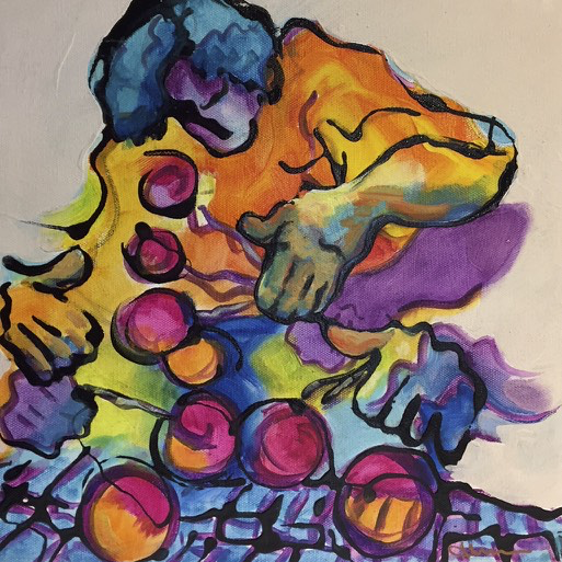 Lush Vibrato by Jean Mason, 12 x 12” - © Blue Pomegranate Gallery