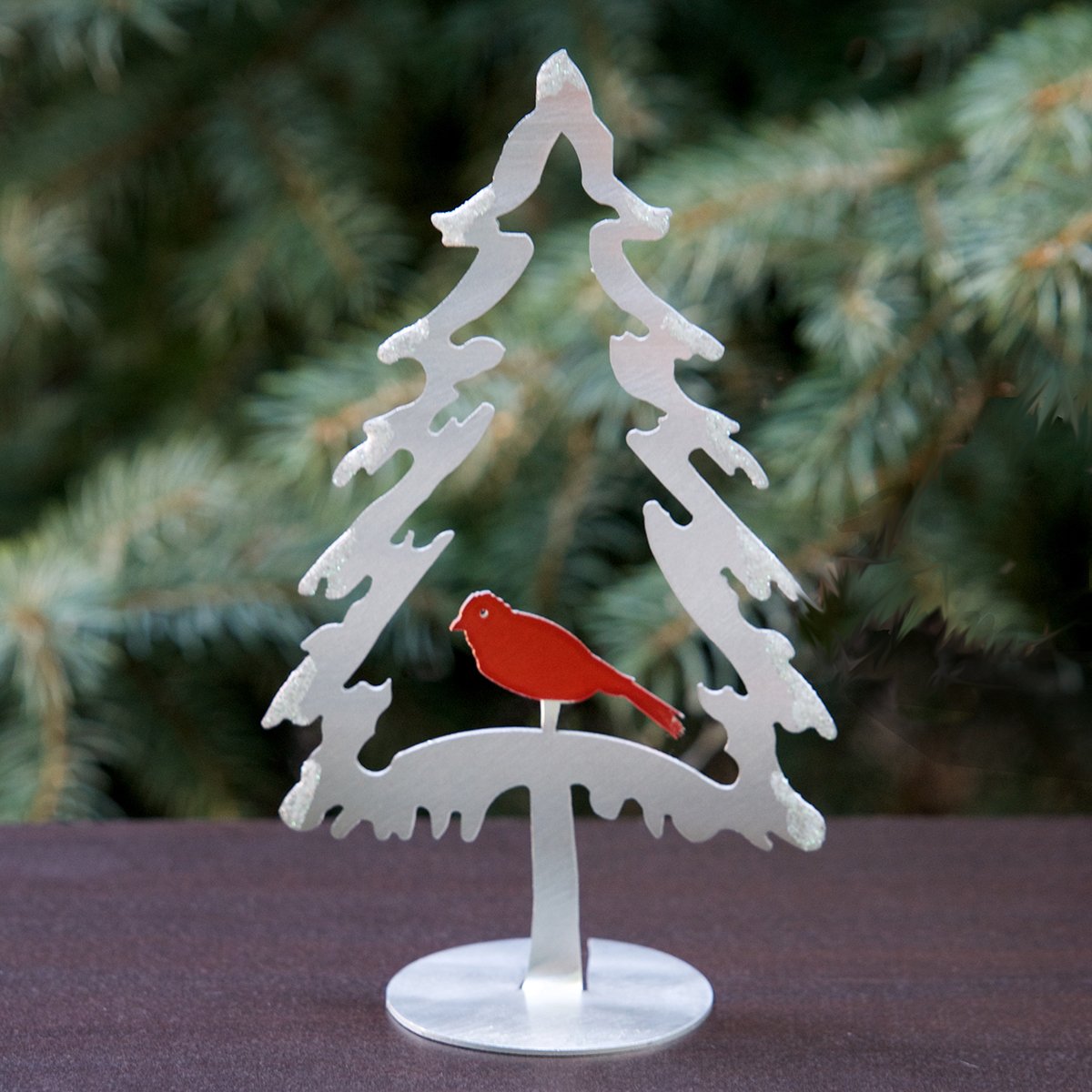Evergreen Bird Tree Freestanding by Sondra Gerber - © Blue Pomegranate Gallery