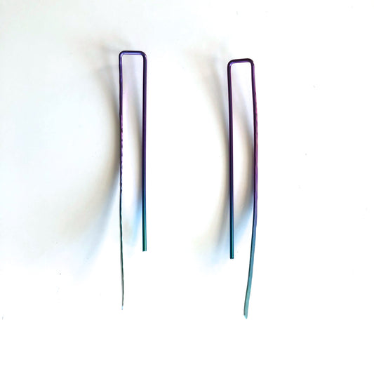 F21-n Hammered Earrings by Mark Steel - © Blue Pomegranate Gallery