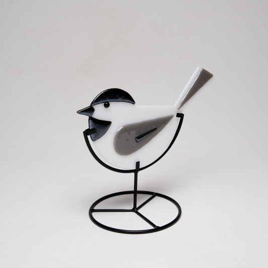 Glass Chickadee by Sondra Gerber - © Blue Pomegranate Gallery