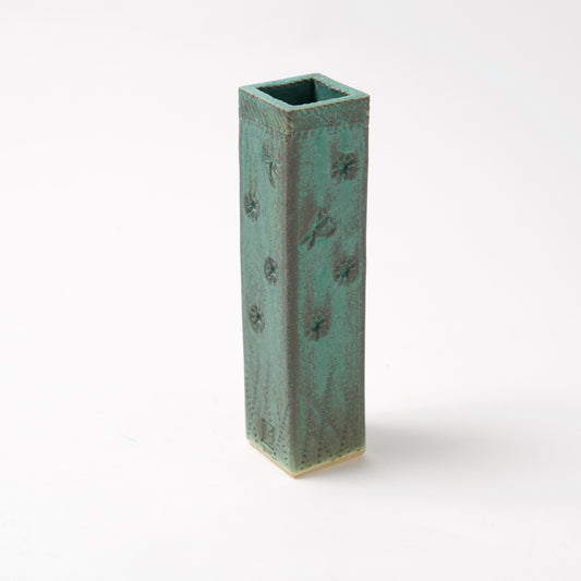 Tall Square Bud Vase -by Michael Macone - © Blue Pomegranate Gallery