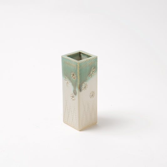 Short Square Bud Vase -by Michael Macone - © Blue Pomegranate Gallery