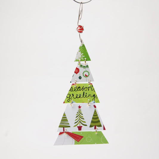 Tree Ornament from recycled Giftcards - © Blue Pomegranate Gallery