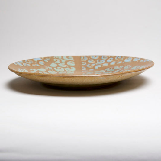 Green Swirly 12 in Platter by Liz Kinder - © Blue Pomegranate Gallery