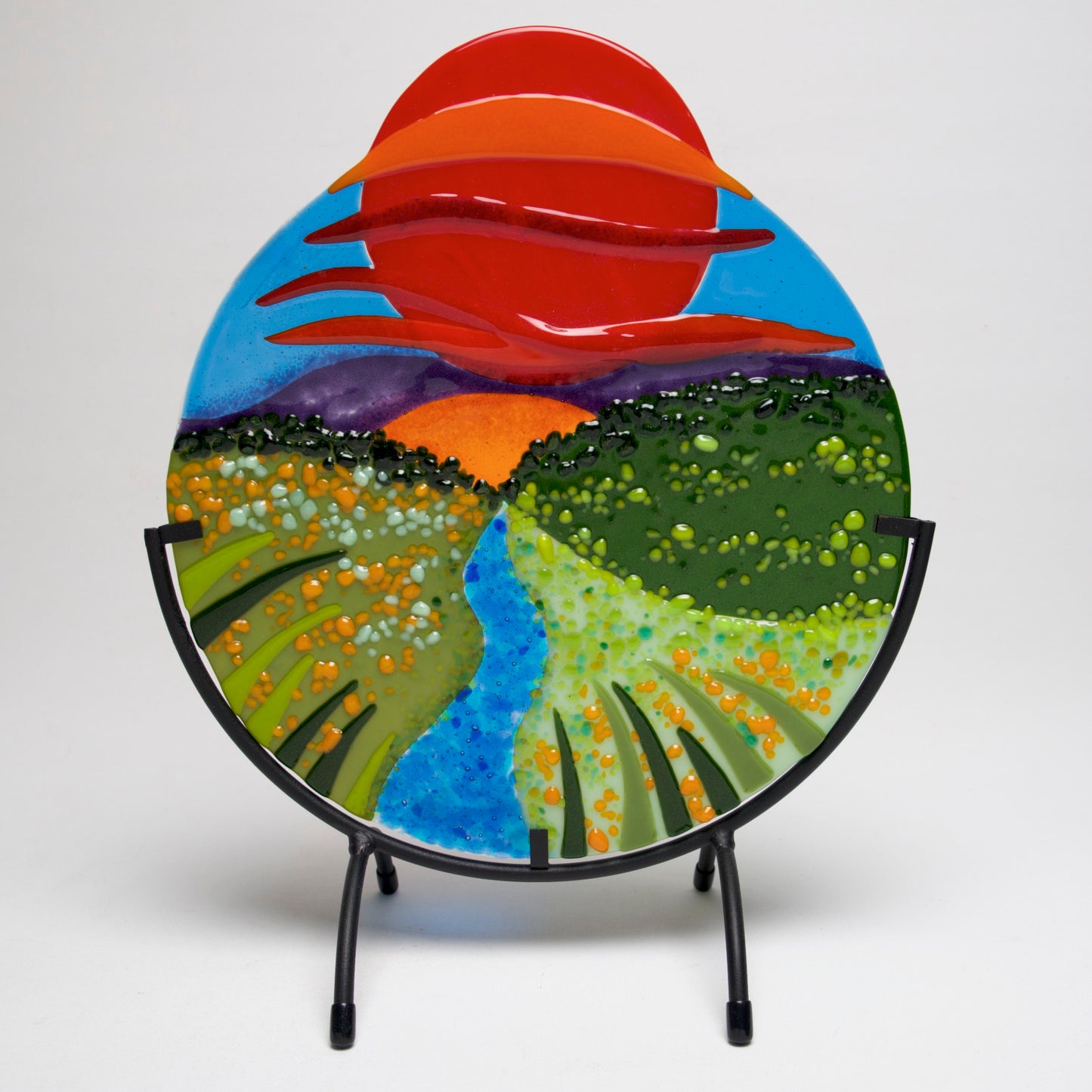 Sundowner Landscape Circle 10" by Anne Nye - © Blue Pomegranate Gallery