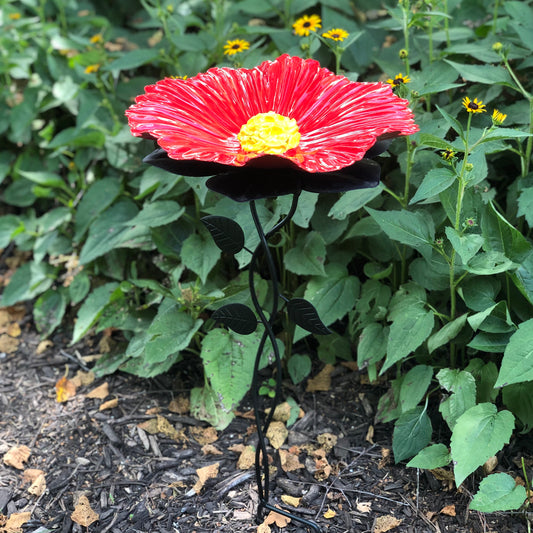 Poppy Bird Bath by Sally Scott - © Blue Pomegranate Gallery