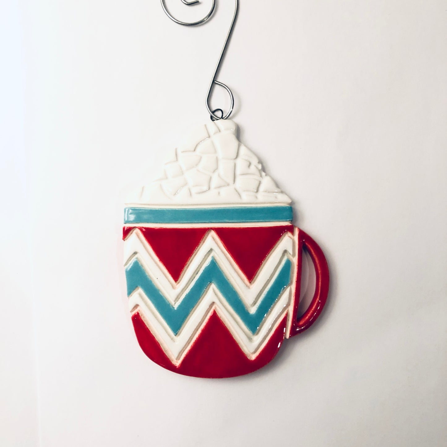 Hot Chocolate Clay handmade ornament - © Blue Pomegranate Gallery