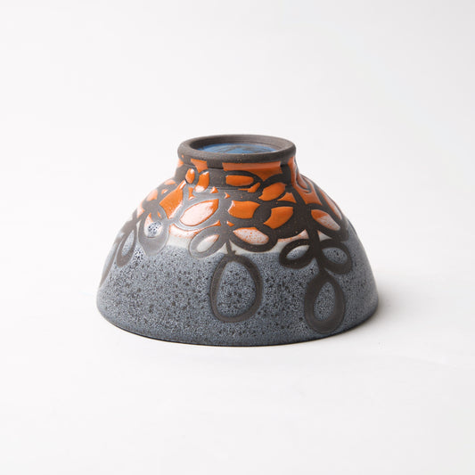 Small Blue/Orange Bowl by Liz Kinder - © Blue Pomegranate Gallery