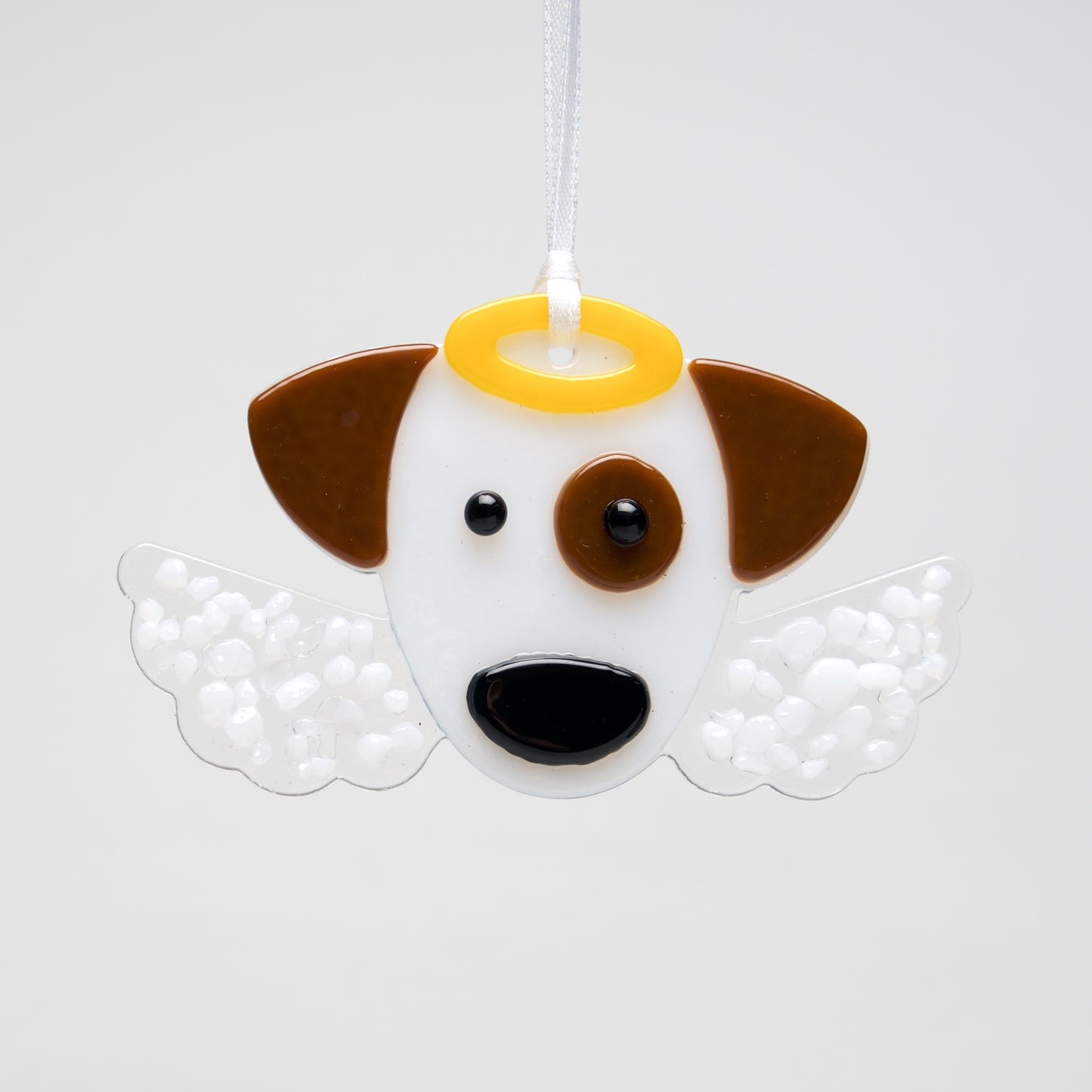 Glass Angel Dog ornament by Sondra Gerber - © Blue Pomegranate Gallery