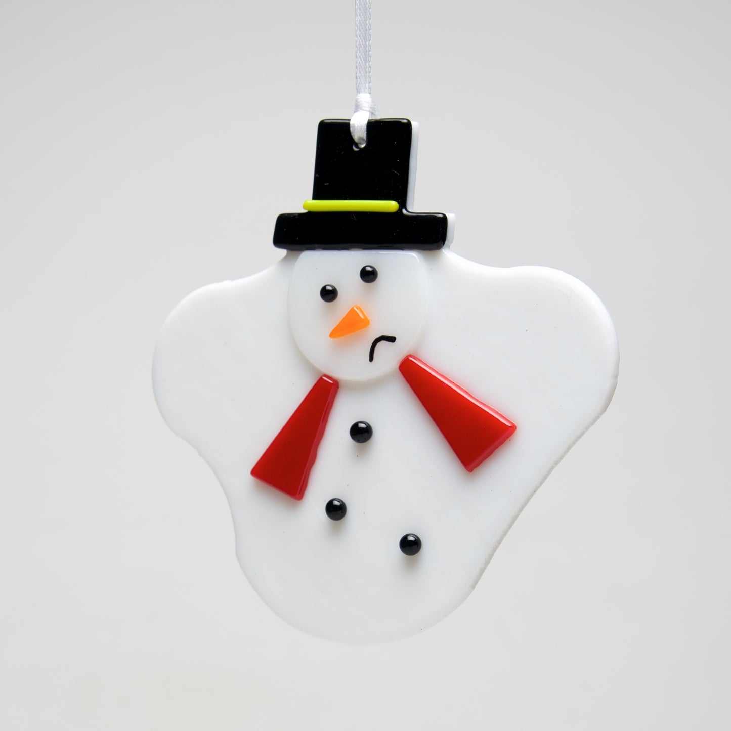 Glass Melted Snowman ornament by Sondra Gerber - © Blue Pomegranate Gallery