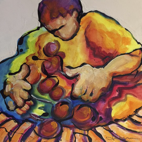 Great Vibes by Jean Mason, 12 x 12” - © Blue Pomegranate Gallery