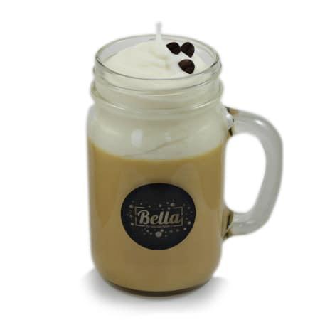 Coffee Stop 27 oz. Vanilla Soy Candle in Mason Jar Mug - © Blue Pomegranate Gallery