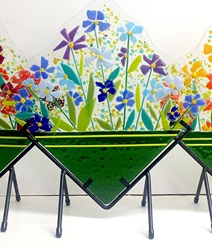 Flower Basket with stand by Anne Nye - © Blue Pomegranate Gallery