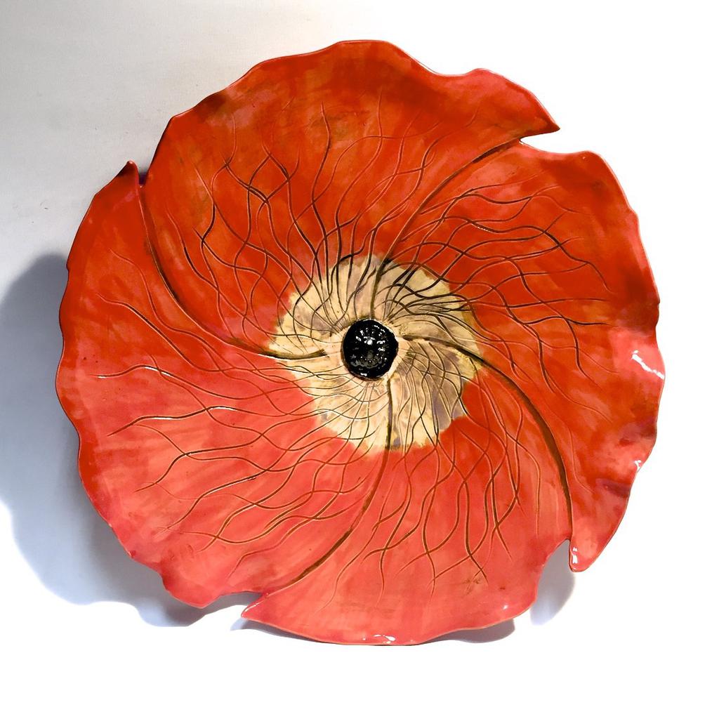 LG Red Wall Poppy 1 by Amy Meya - © Blue Pomegranate Gallery