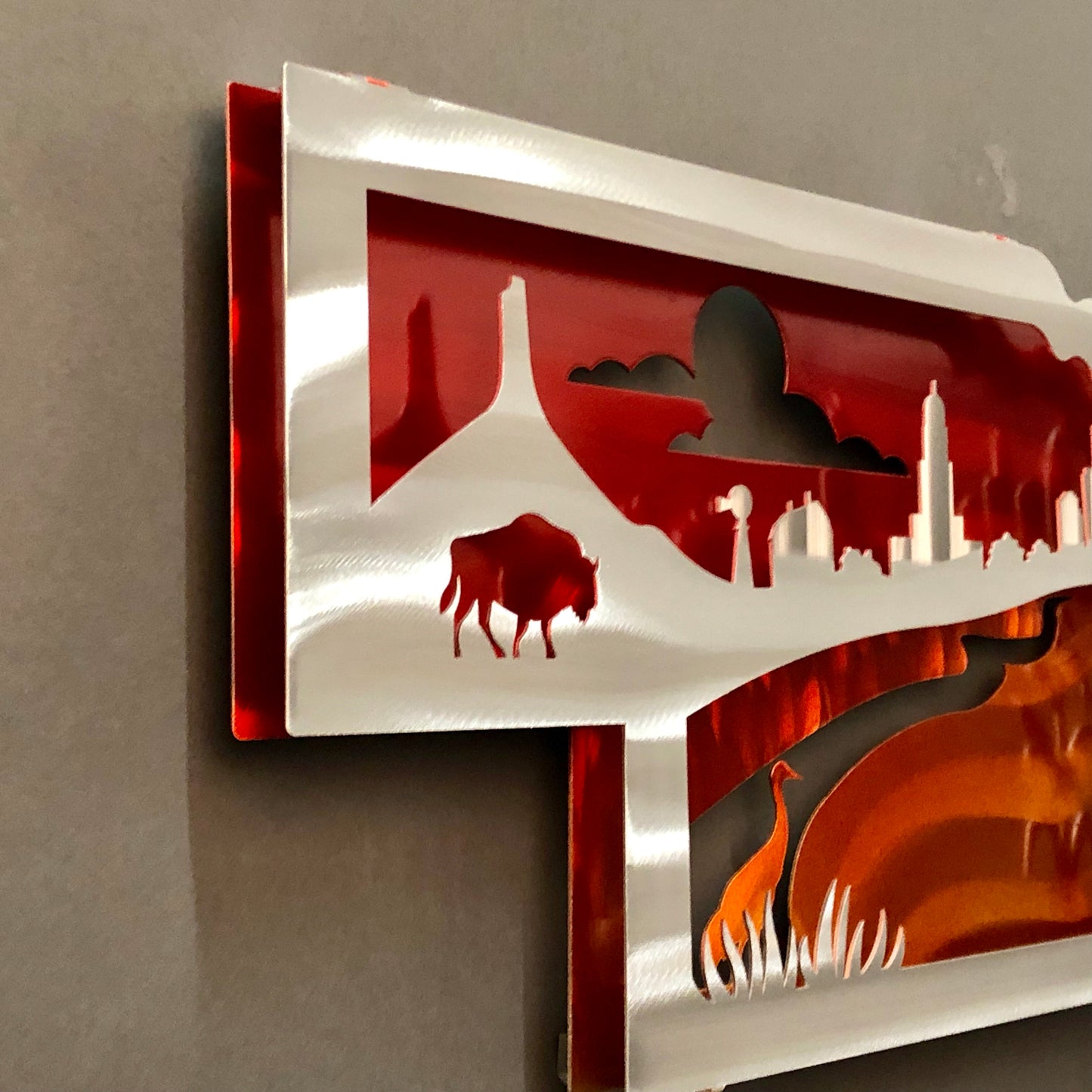 Nebraska Heartland Wall Sculpture by Sondra Gerber - © Blue Pomegranate Gallery
