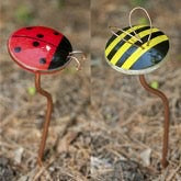 Ladybug Bobble Garden Stake by Lisa Fida - © Blue Pomegranate Gallery