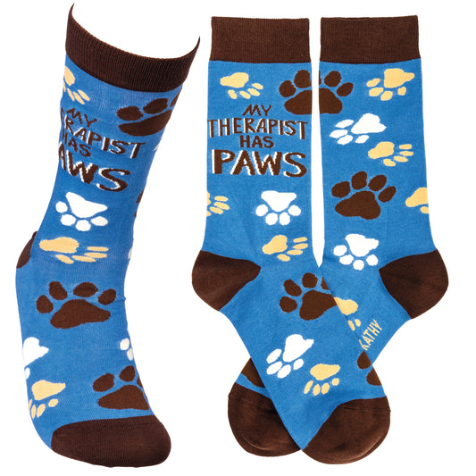 My Therapist has Paws Socks from Primitives by Kathy - © Blue Pomegranate Gallery