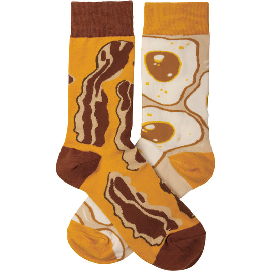 Bacon & Eggs Socks from Primitives by Kathy - © Blue Pomegranate Gallery