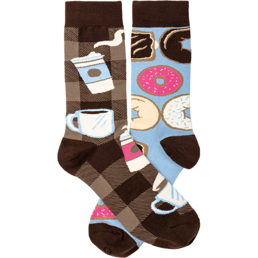 Coffee & Donuts Socks from Primitives by Kathy - © Blue Pomegranate Gallery