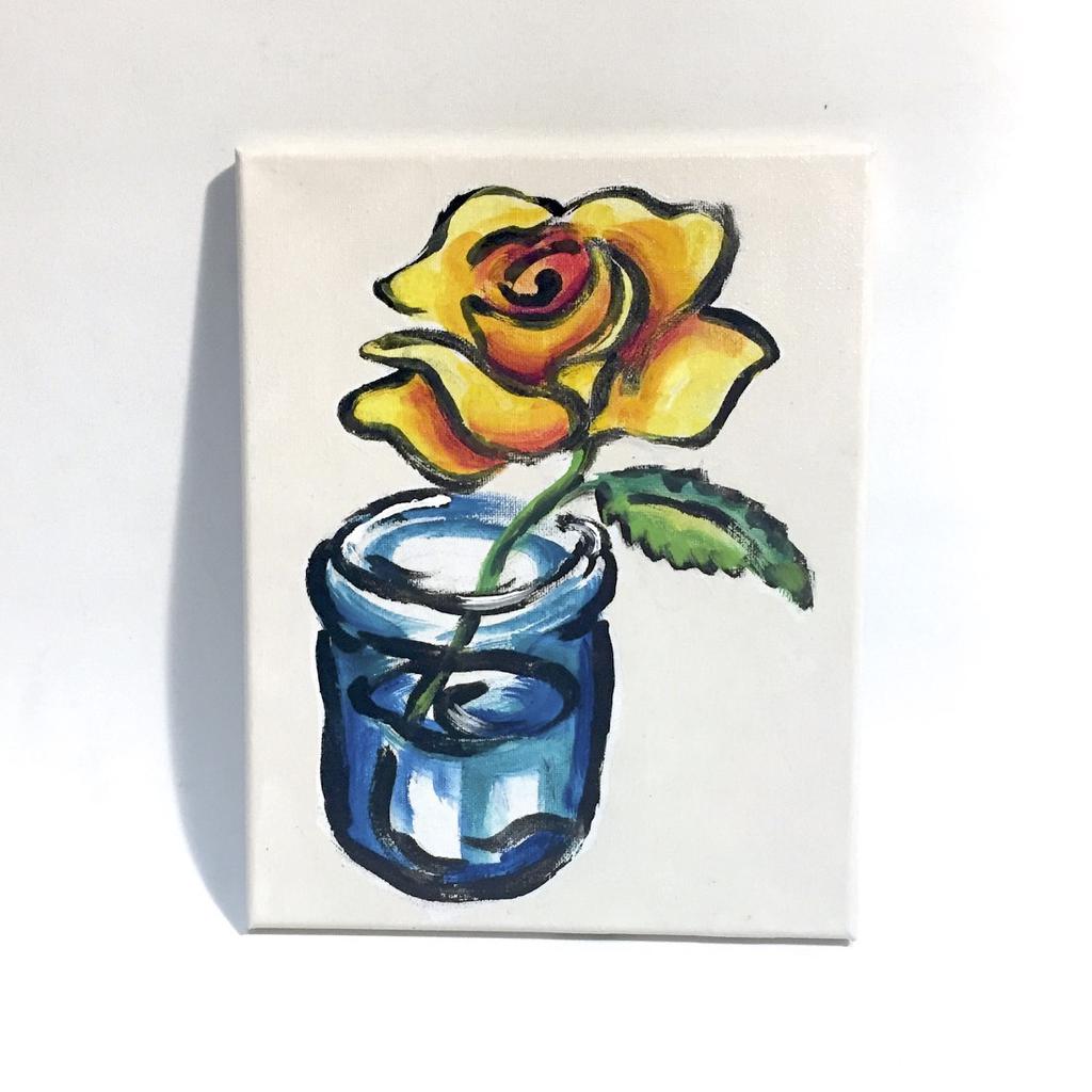 Rosa Gialla in Vaso, 8 x 10" by Jean Mason - © Blue Pomegranate Gallery