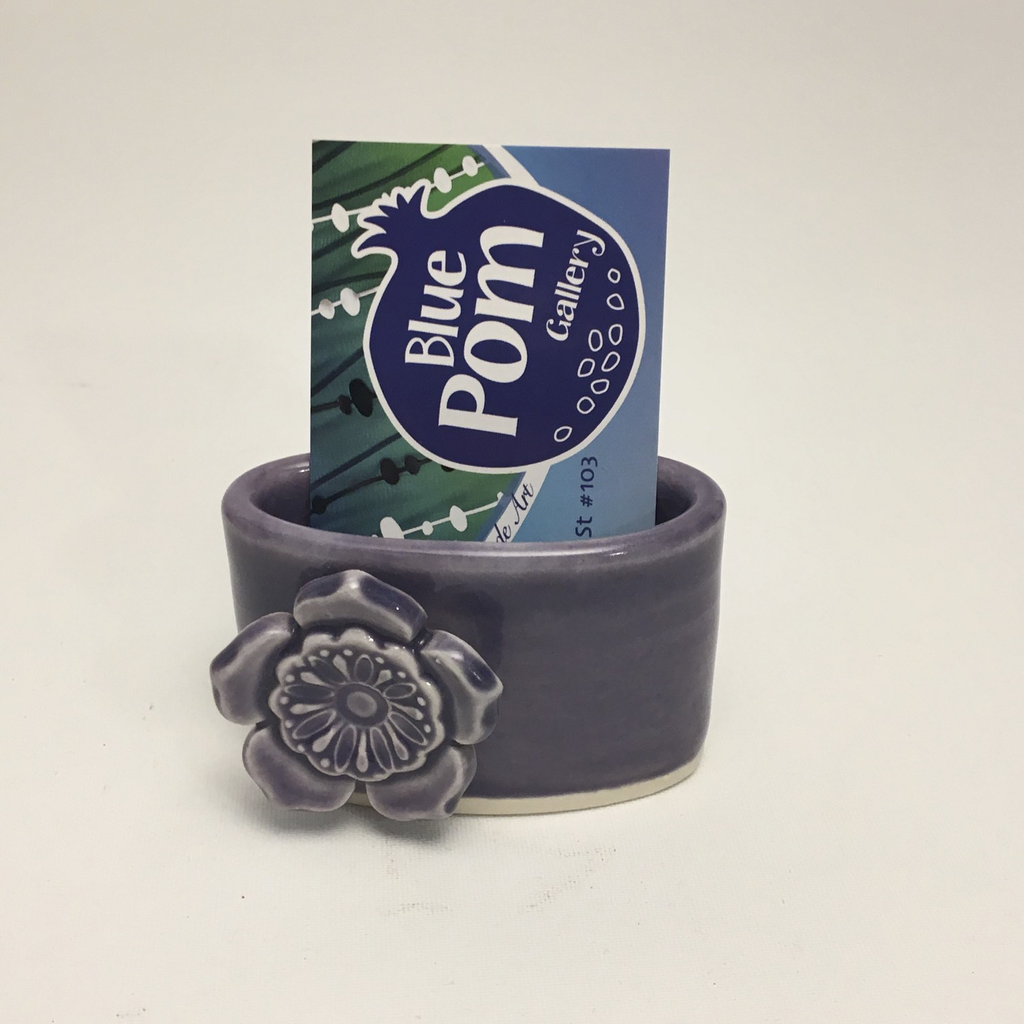 Lavender 2 Porcelain Business Card Holder by Berls & McConnell - © Blue Pomegranate Gallery