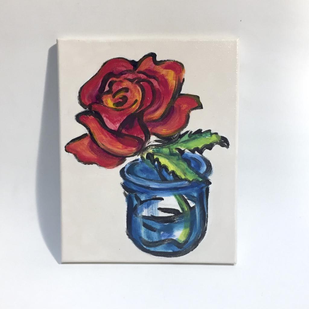 La Rosa Rossa, 8 x 10" by Jean Mason - © Blue Pomegranate Gallery