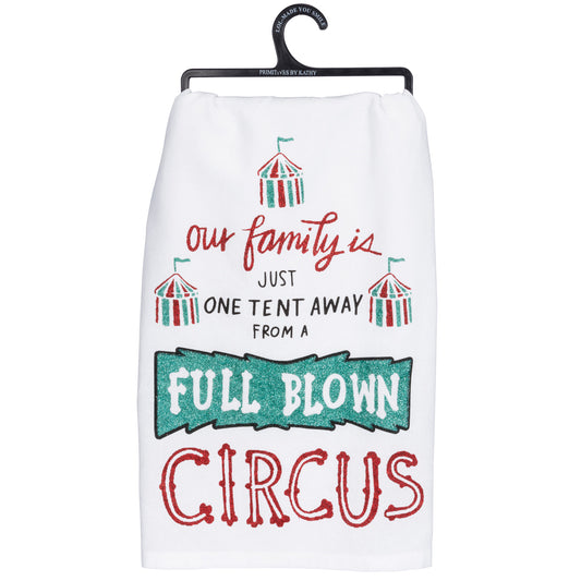 One Tent Away From A Circus- Dish Towel from Primitives by Kathy - © Blue Pomegranate Gallery