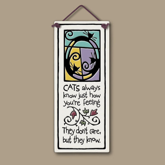 Flat Plaque 'Cats Always Know" by Michael Macone - © Blue Pomegranate Gallery