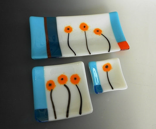 Orange Poppy Dish by Lisa Becker - © Blue Pomegranate Gallery