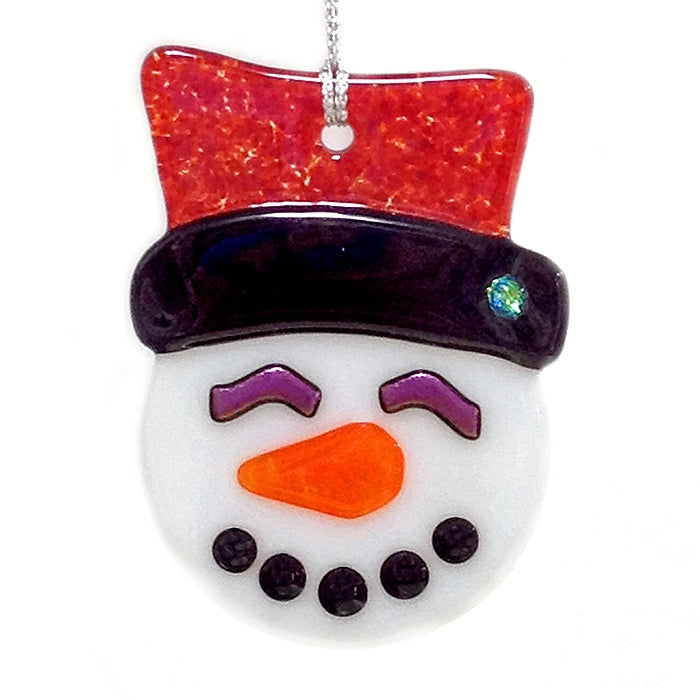 Snowman Ornament- by Charlotte Behrens - © Blue Pomegranate Gallery