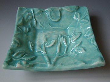 Dipping Dish 4x4 by Lorraine Oerth - © Blue Pomegranate Gallery