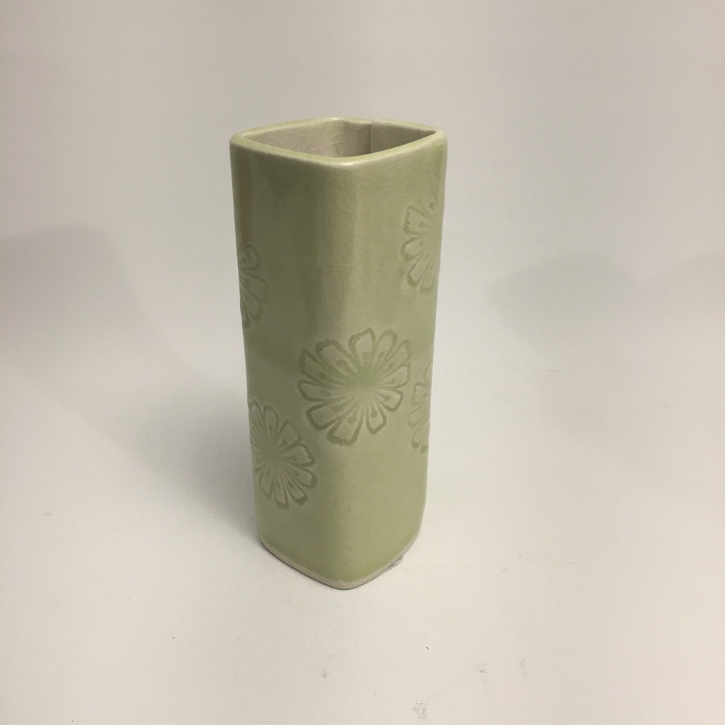 Olive Rectangle Vase by Shandi Berls & Casey McConnell - © Blue Pomegranate Gallery