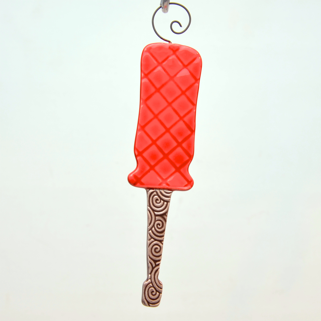 Clay screwdriver handmade ornament - © Blue Pomegranate Gallery