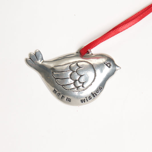 Bird Warm Wishes Jolly Ornament by Bonnie Bond - © Blue Pomegranate Gallery
