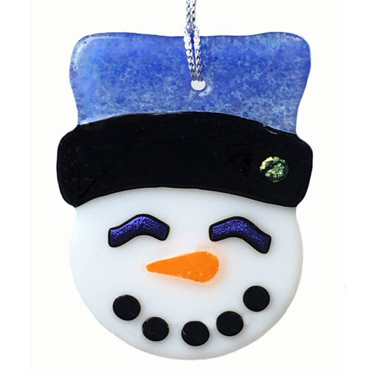 Snowman Ornament- by Charlotte Behrens - © Blue Pomegranate Gallery