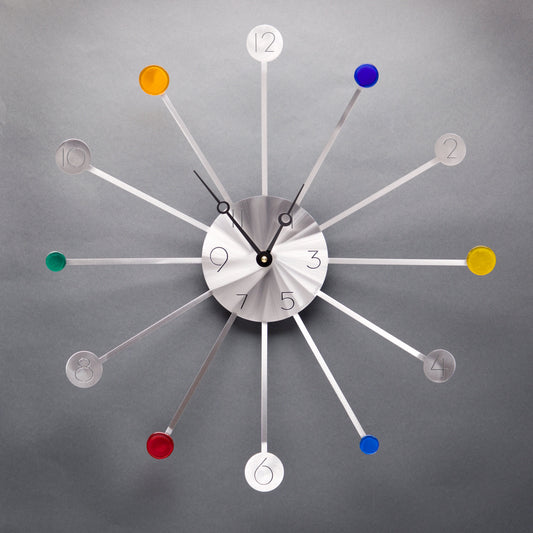 Starburst Wall Clock with Glass by Sondra Gerber - © Blue Pomegranate Gallery