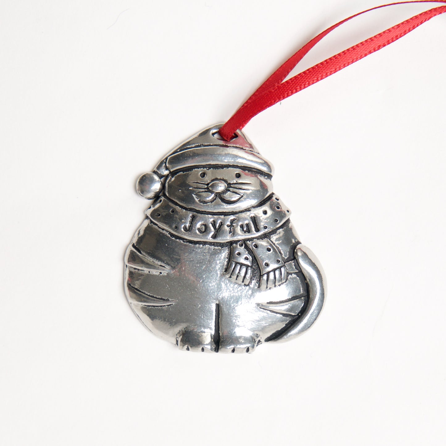 Cat  Joyful Wishes Ornament by Bonnie Bond - © Blue Pomegranate Gallery