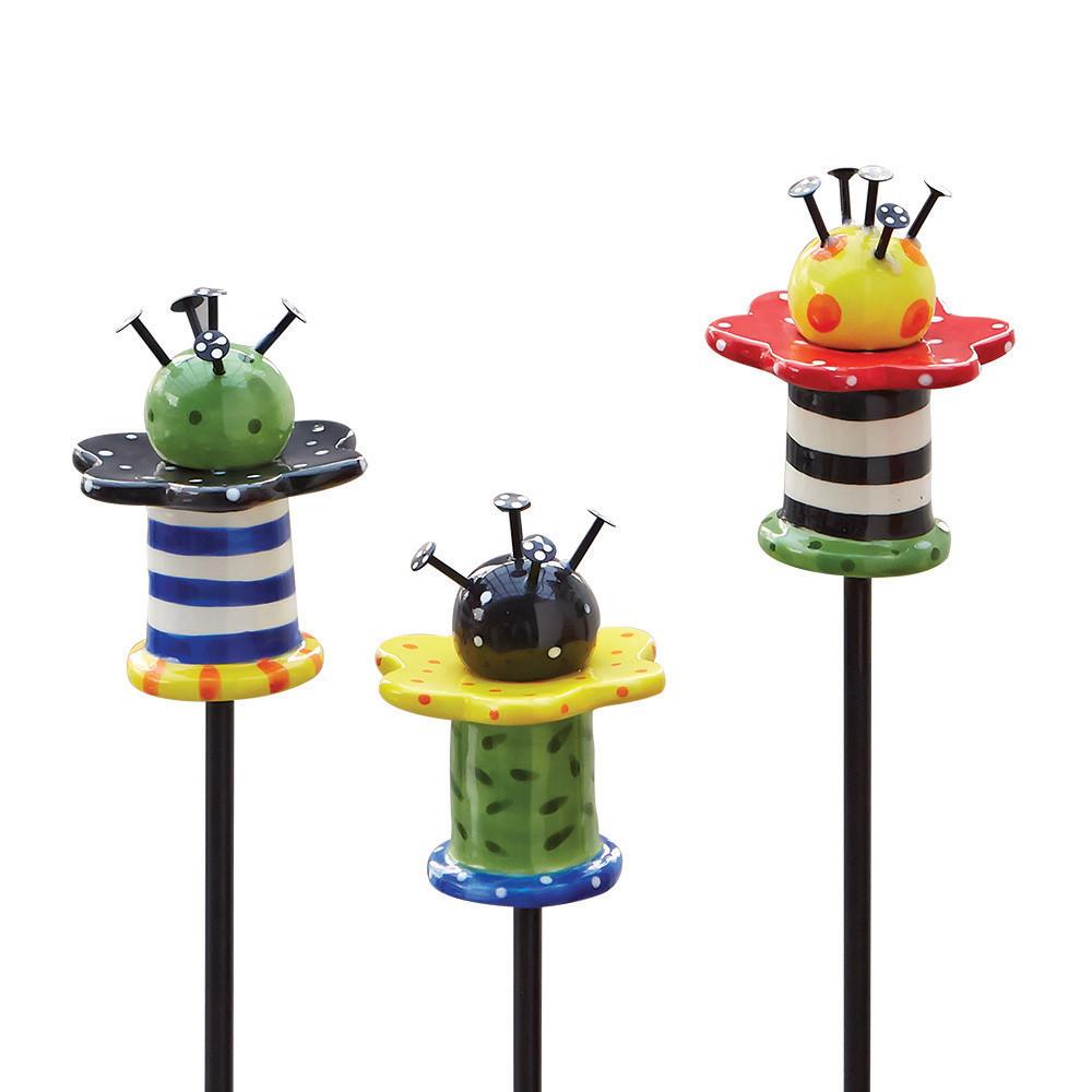 Frolic Flower Stakes by Carol Roeda - © Blue Pomegranate Gallery