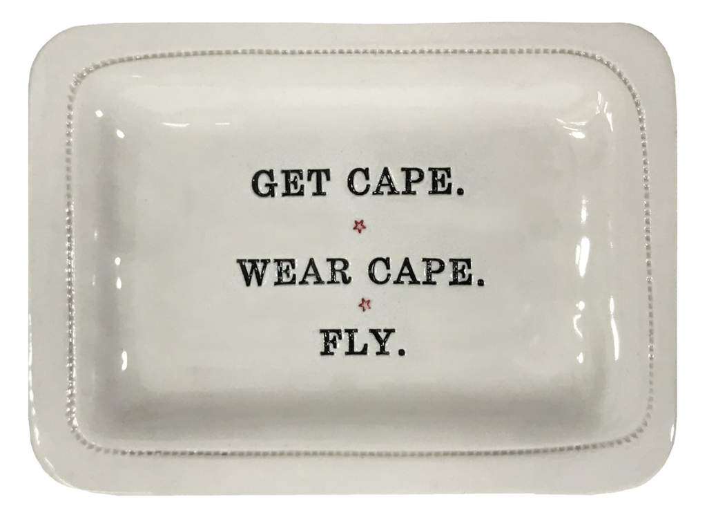 Get Cape. - 4x6 Porcelain Dish - © Blue Pomegranate Gallery