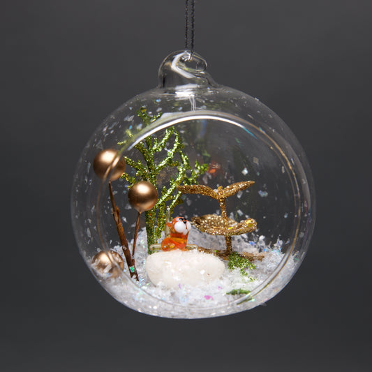 MED Glass Terrarium Ornament Winter scene 4" - © Blue Pomegranate Gallery