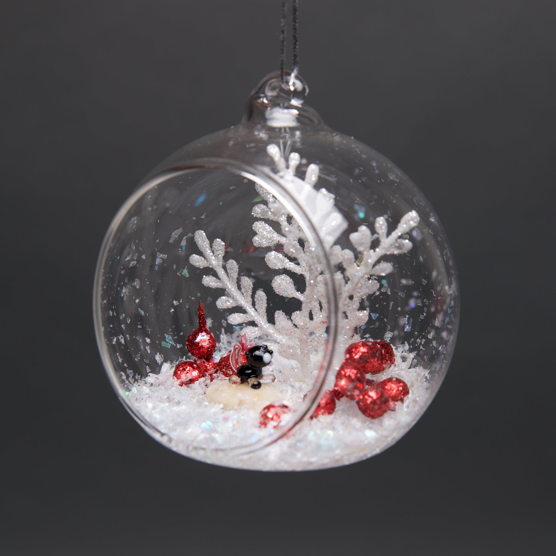 MED Glass Terrarium Ornament Winter scene 4" - © Blue Pomegranate Gallery