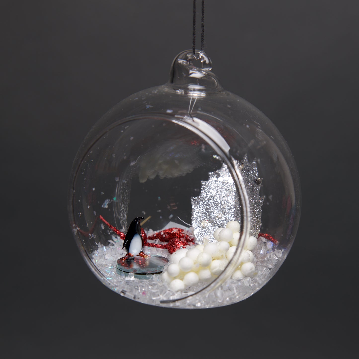 MED Glass Terrarium Ornament Winter scene 4" - © Blue Pomegranate Gallery