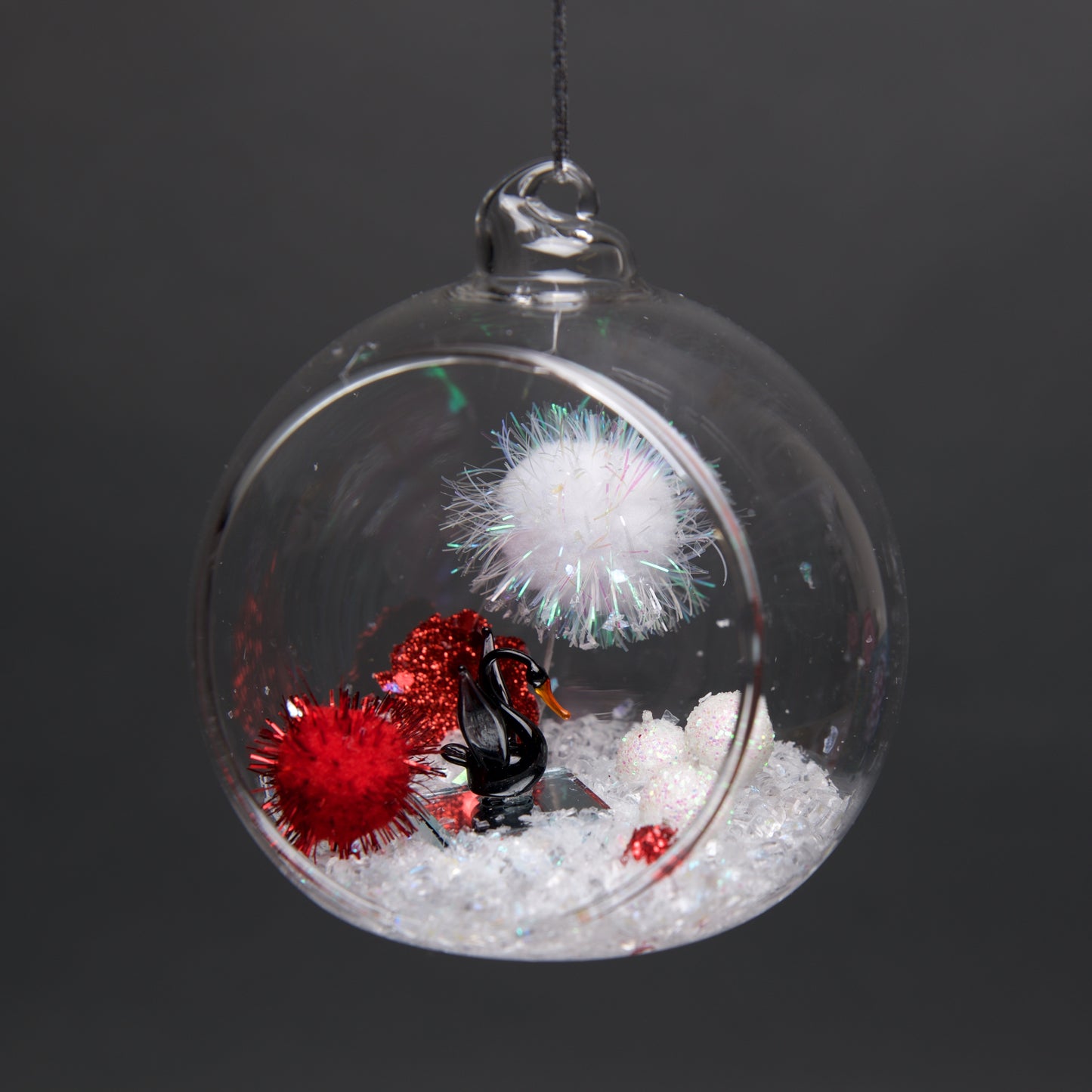 MED Glass Terrarium Ornament Winter scene 4" - © Blue Pomegranate Gallery